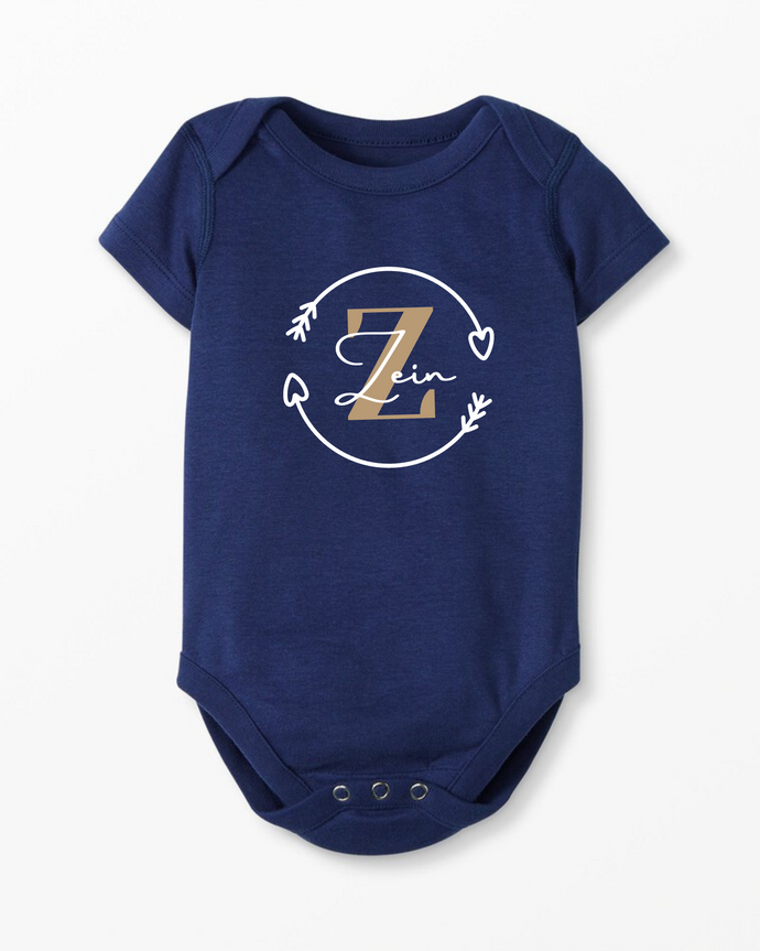 ORGANIC ONESIE SHORT SLEEVE | NAVI ARROW