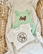 Load image into Gallery viewer, PEARL MINT KNOT ROMPER MUSLIN
