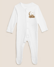 Load image into Gallery viewer, Baby newborn  cotton white overall personalised, monamelissa, with giftbox 
