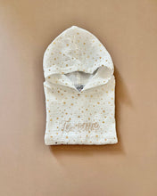 Load image into Gallery viewer, HOODED PONCHO MUSLIN SELECTION WHITE GOLD
